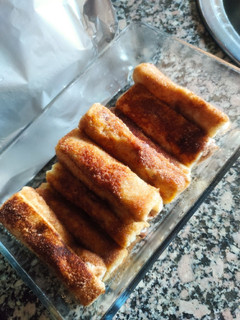 Una foto de Rollitos de pan con Nocilla