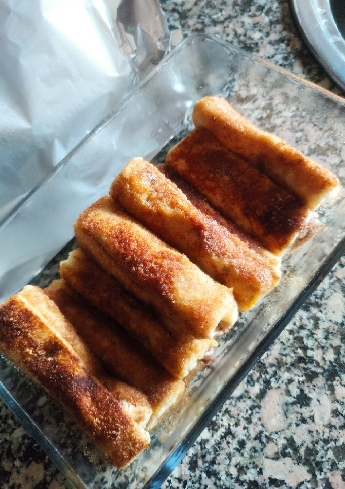 Una foto de Rollitos de pan con Nocilla