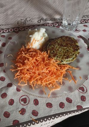 Una foto de Hamburguesas de pollo y espinaca