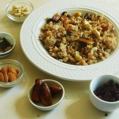 Kashmiri pulao A picture of Kashmiri pulao.