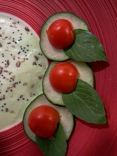 Una foto de Sopa fría de pepino