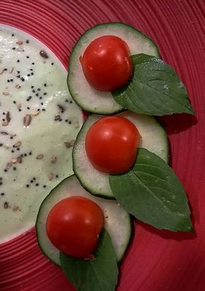 Una foto de Sopa fría de pepino