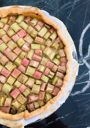 Une photo de Tarte à la rhubarbe