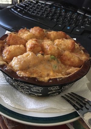 A picture of Cheesy Chicken and Bacon Hot Dish.