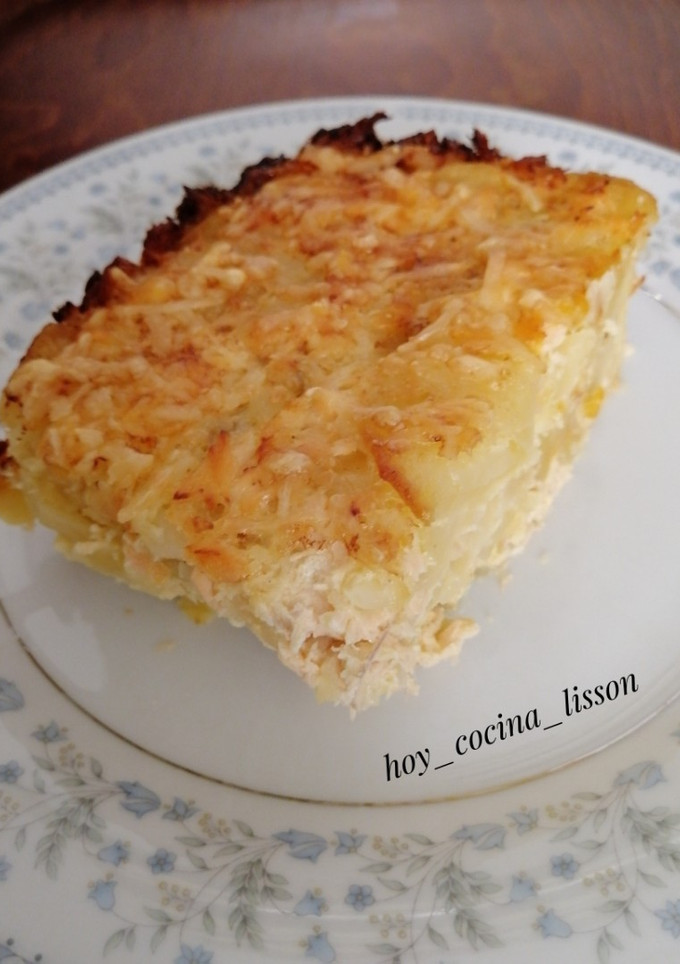 Una foto de Pastel de salmón