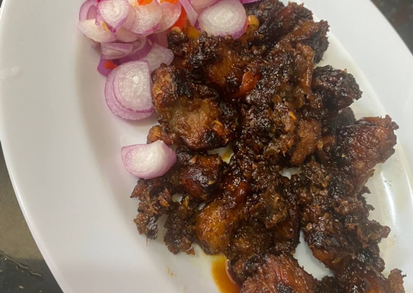 Sate goreng (non halal)