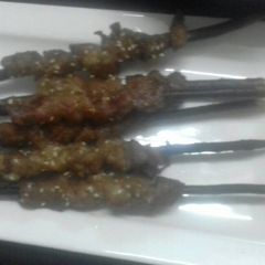 A picture of Chinese mutton barbecue.