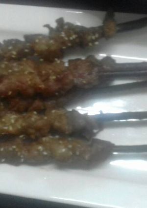 A picture of Chinese mutton barbecue.