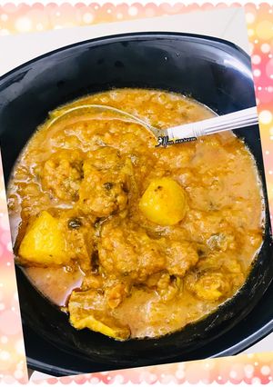 A picture of Turnip mutton curry/shalgam gosht.