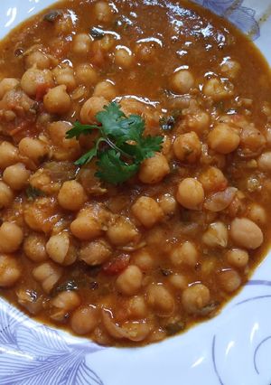 A picture of Kabuli Chana (Chickpeas) Without Onion and Garlic.