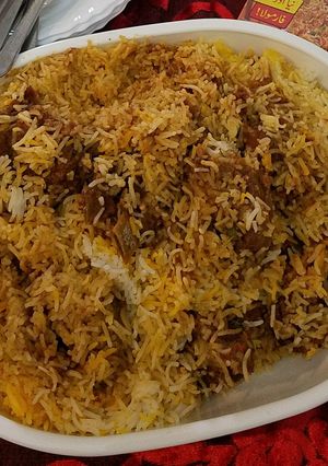 A picture of Mutton biryani.
