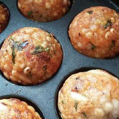 A picture of Sabudana wada in appe pan.