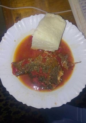 A picture of Fish stew.