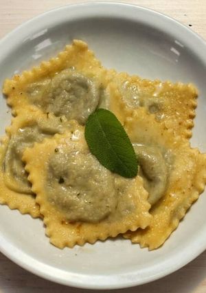 Foto di Ravioli con spinaci e Robiola di capra