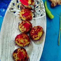 A picture of Suji poha appe.