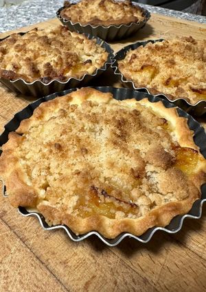 Une photo de Tartelette façon crumble aux pommes à l'air fryer