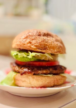A picture of Homemade Hamburger.