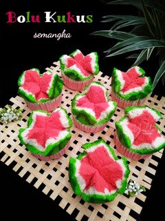 Foto resep Bolu Kukus Semangka