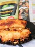 Ethapazham Nirachathu / Malabar Style Stuffed Plantain Fritters With Sweet Coconut Filling