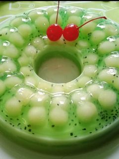 Foto resep Puding Melon Selasih