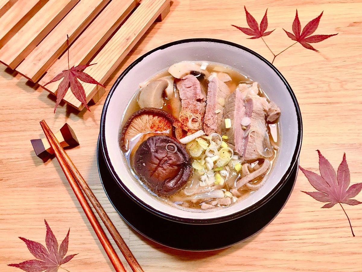 Mì Soba Súp Dashi Thịt Heo Nấm Đông Cô