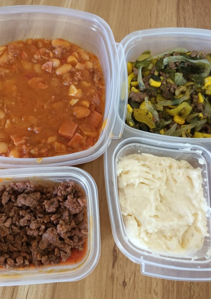 Una foto de Comida para 3 días con carne molida