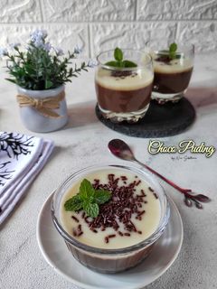 Foto resep Puding Coklat Vla Vanilla