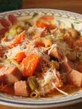 Otra vez sopa, dijo Mafalda, y con fideos de garbanzos