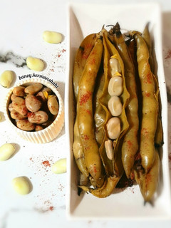 عکسی از دستور باقالی پخته با غلاف