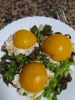 Una foto de Melocotones rellenos