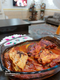 عکسی از دستور خوراک مرغ رژیمی در فر 🍲