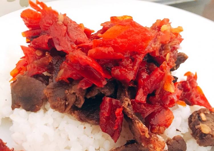 Dendeng balado kering