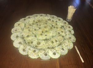 Una foto de Carpaccio de zapallitos