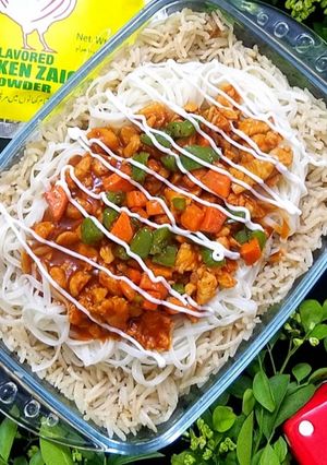 A picture of Singaporean rice.