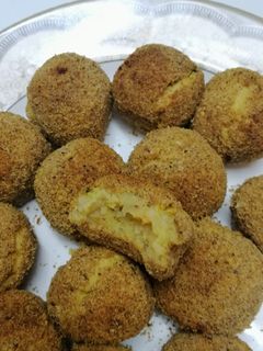 صورة لوصفة كفتة بطاطس مع الدجاج مقليه أو مشويه في الفرن رائعه ولذيذه 🥔🍗