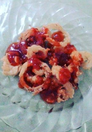 Foto resep Onion ring with brown sauce