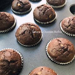 Chocolate Banana Muffins A picture of Chocolate Banana Muffins.