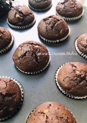 A picture of Chocolate Banana Muffins.