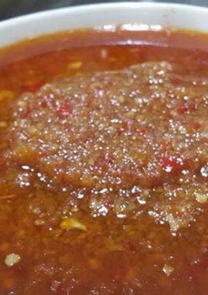 Hình của món Sate tôm.