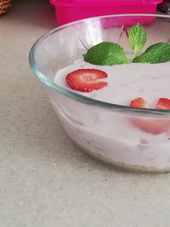 Una foto de Tarta de queso con fresa