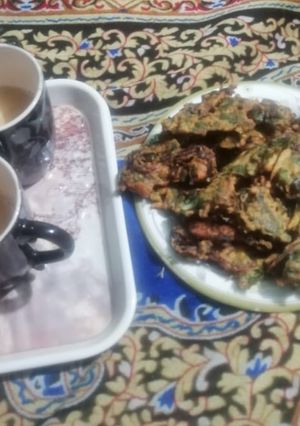 A picture of Palak ke Pakory.