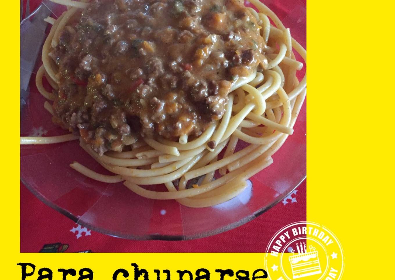 Bucatini c/salsa cremosa de carne picada