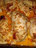 Pollo en rollo de verduras
