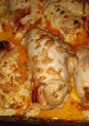 Una foto de Pollo en rollo de verduras