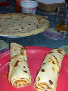 Una foto de Panqueques con dulce de leche