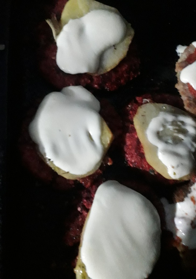 Una foto de Croquetas vegetarianas con papá y queso
