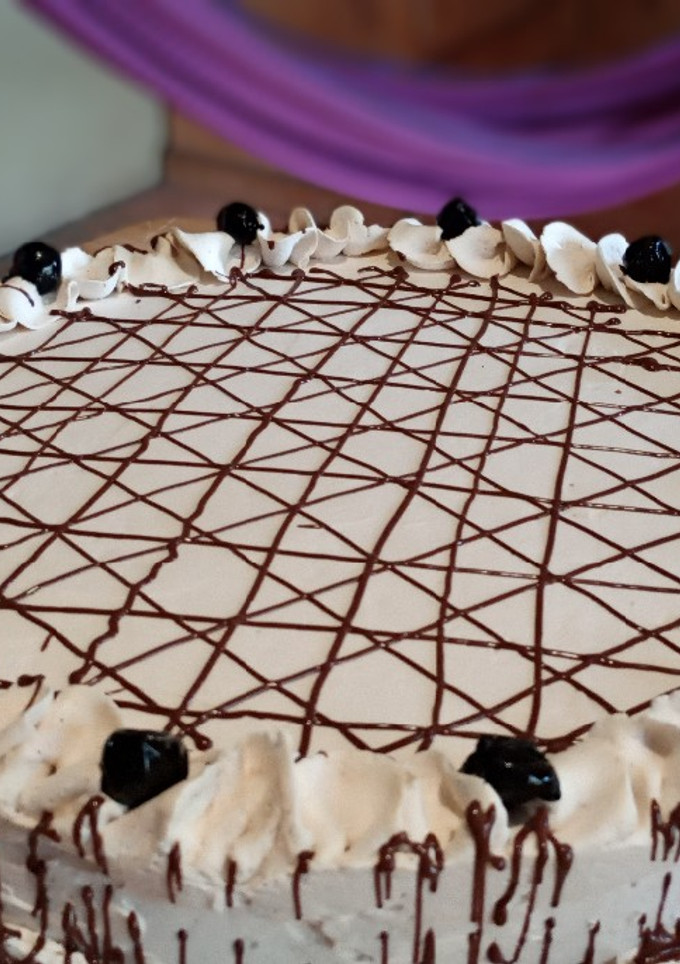 Una foto de Pastel tres leches de café
