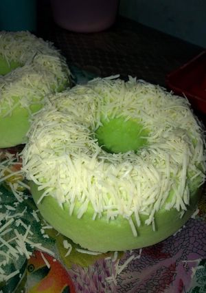 Foto resep Bolu kukus keju pandan