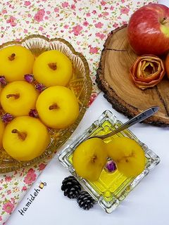 عکسی از دستور کمپوت سیب زعفرانی (Apple compote)😍
