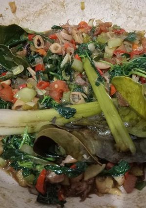Foto resep Cumi asin daun kemangi,(buat isian nasi bakar)